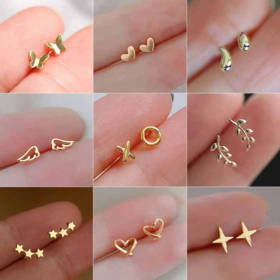 Body Jewelry Hypoallergenic - 925 Silver Needle Silver Color Simple