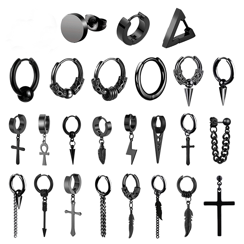 Body Jewelry Kit - 1 Pairs Punk Stainless Steel Stud