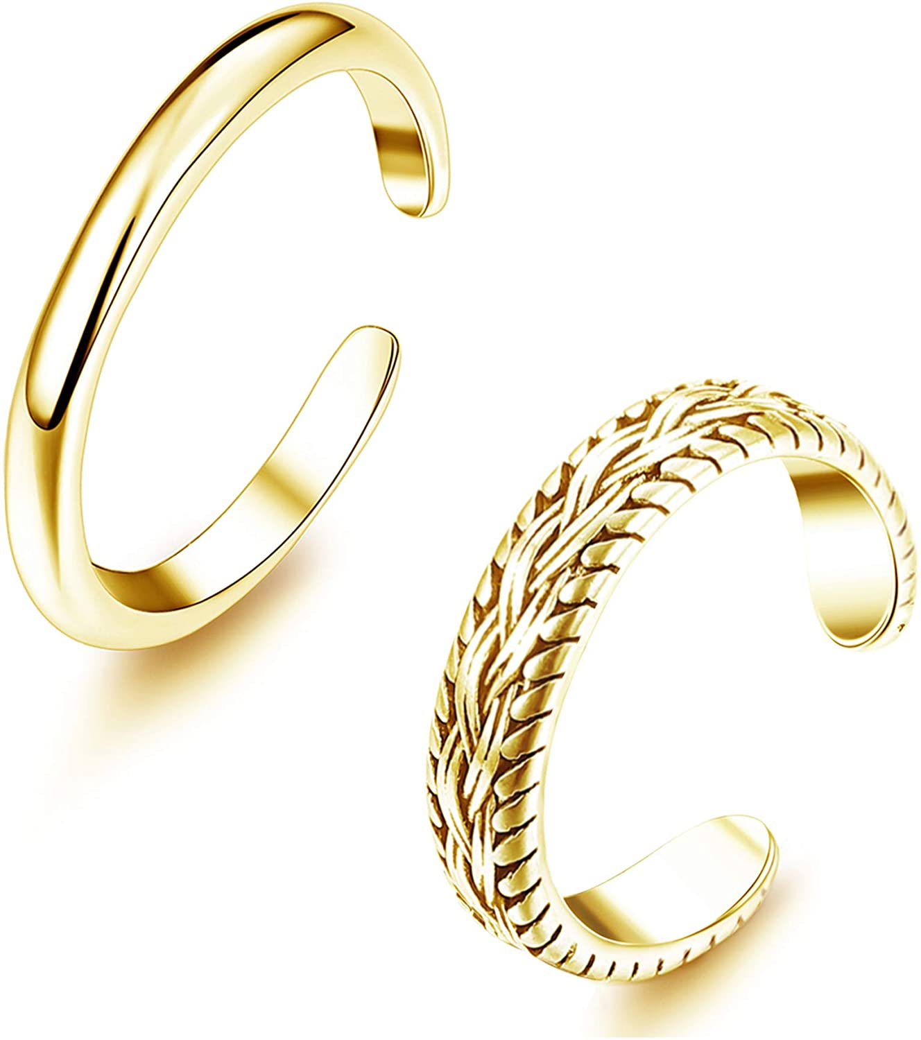 Body Jewelry Changing Kit - 2 PCS Stainless Steel Toe Ring