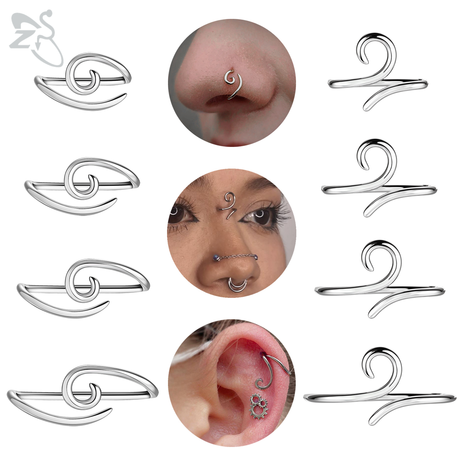 ZS 1 PC 16G 925 Sterling Silve – обзор и цена Body Jewelry Hypoallergenic