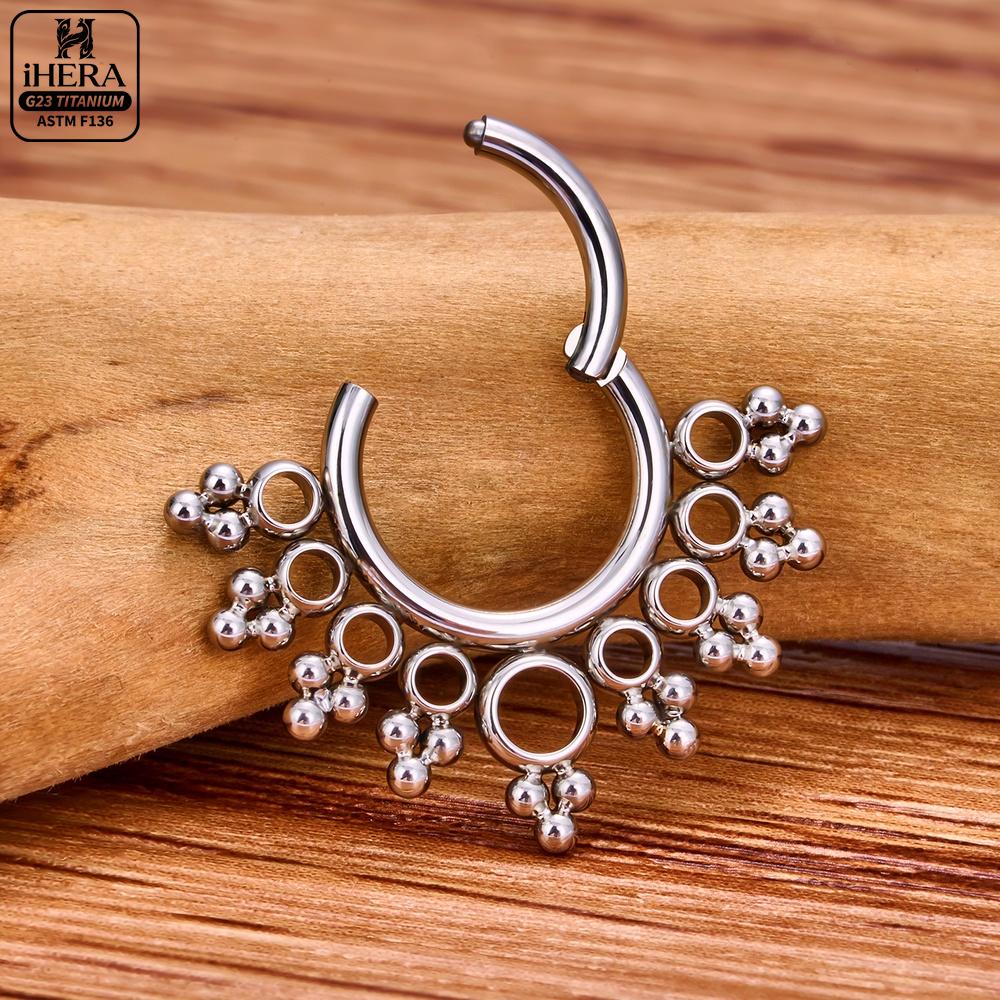 ASTM F136 Titanium Luxury CZ I – обзор и цена Septum Clicker Ring