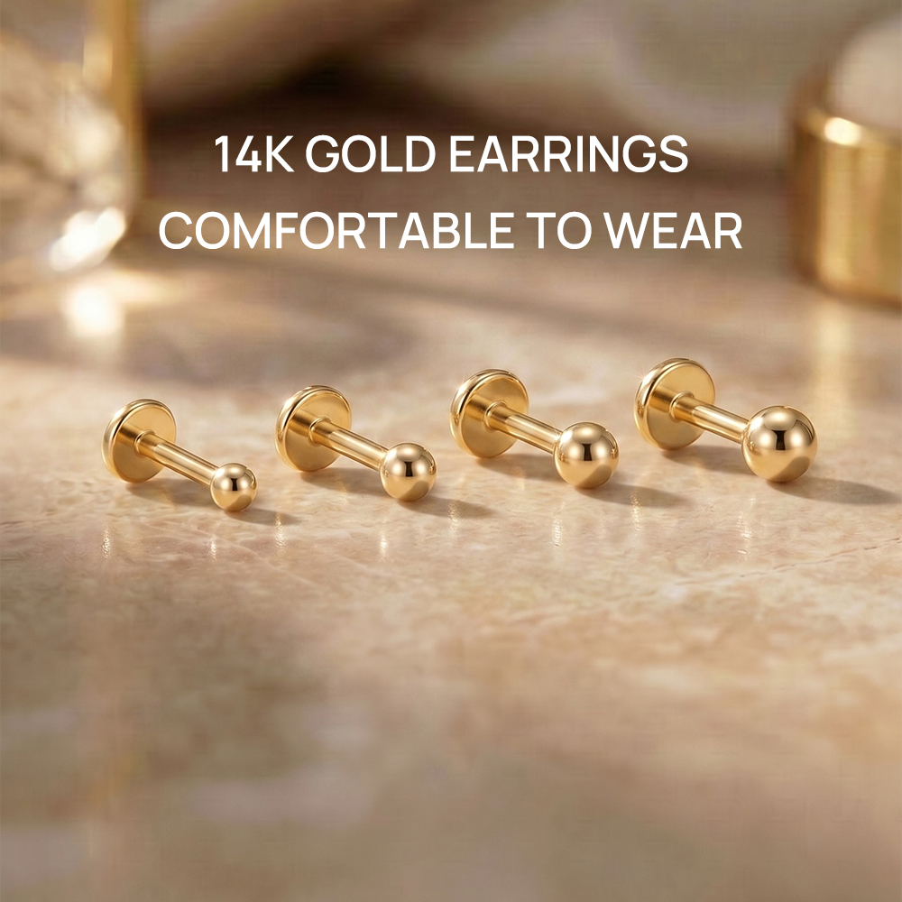 Aide 14K Solid Gold Smooth Bal – обзор и цена Body Jewelry Hypoallergenic