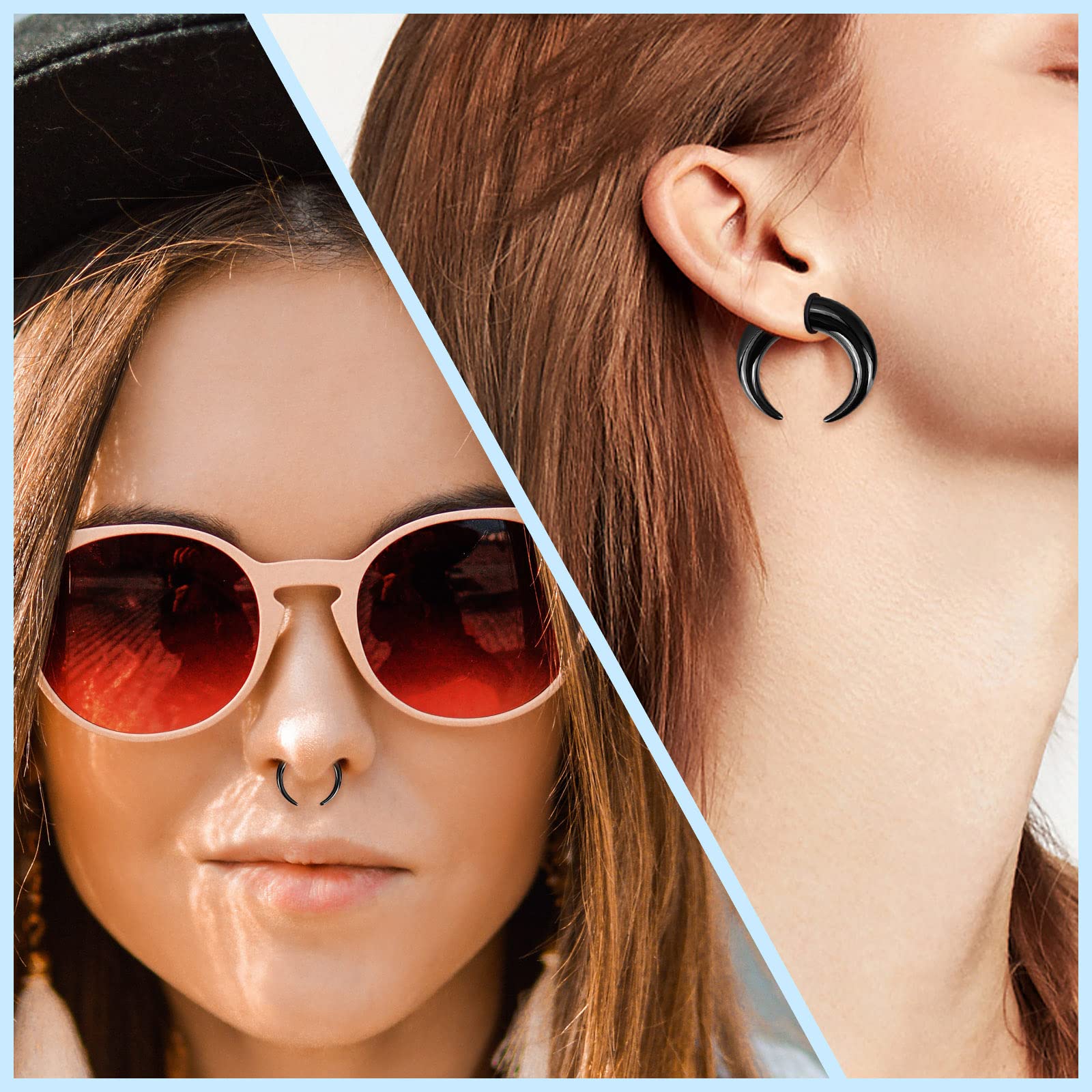 18Pcs Acrylic Septum Pincher T – обзор и цена Septum Clicker Ring