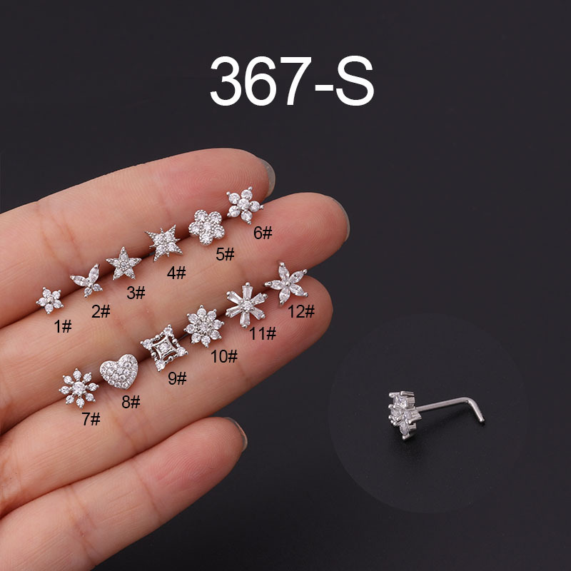 1Pc L Shaped Nose Studs Stainl – обзор и цена Body Jewelry Hypoallergenic