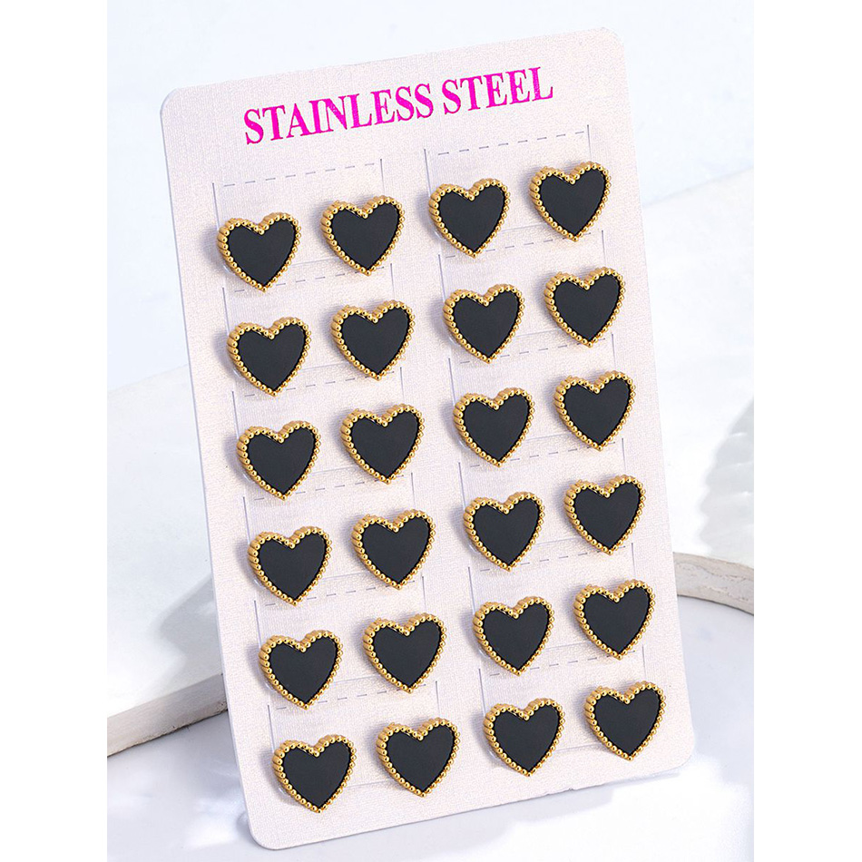 12 Pairs Lot Heart Stud Earrin – обзор и цена Body Jewelry Hypoallergenic