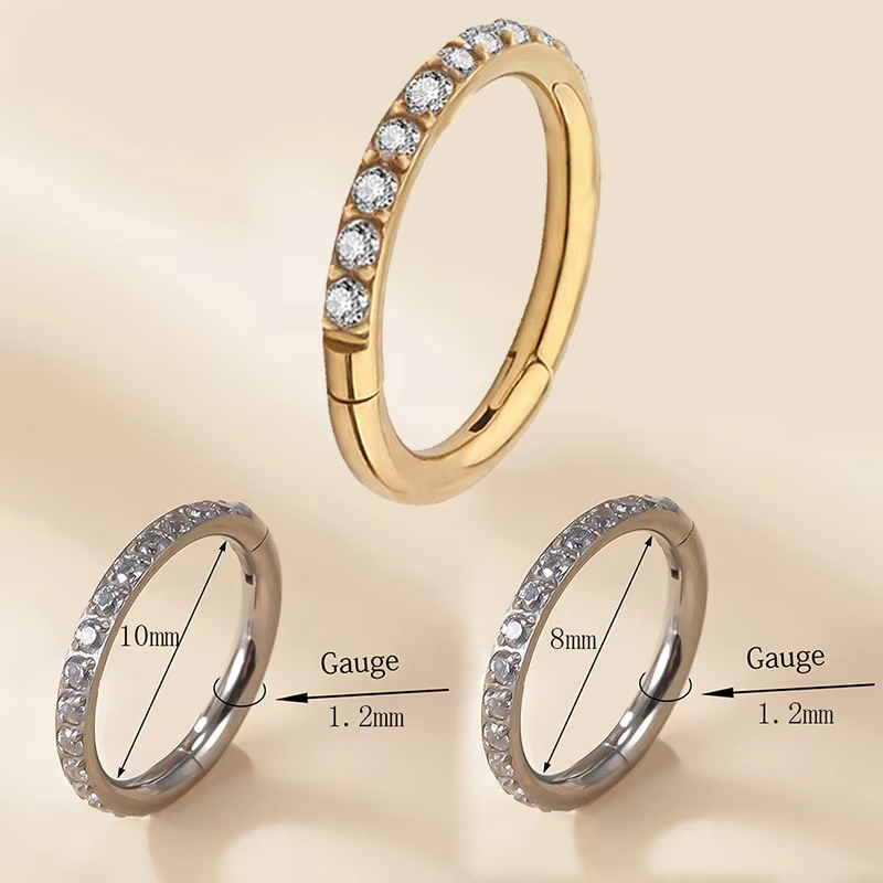 1/10Pc Stainless Steel Nose Ri – обзор и цена Septum Clicker Ring