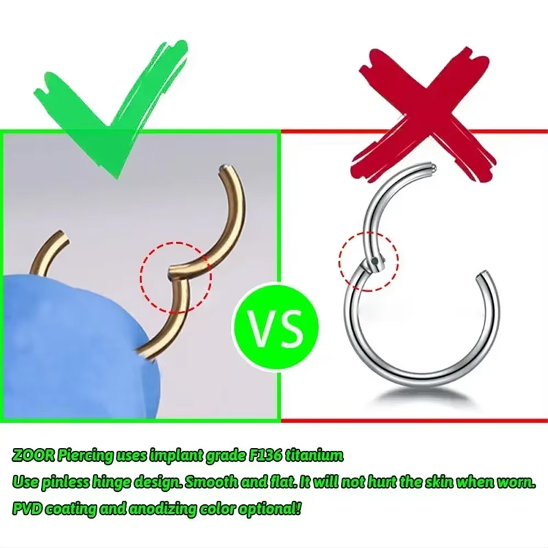 1/10Pc Stainless Steel Nose Ri – обзор и цена Septum Clicker Ring