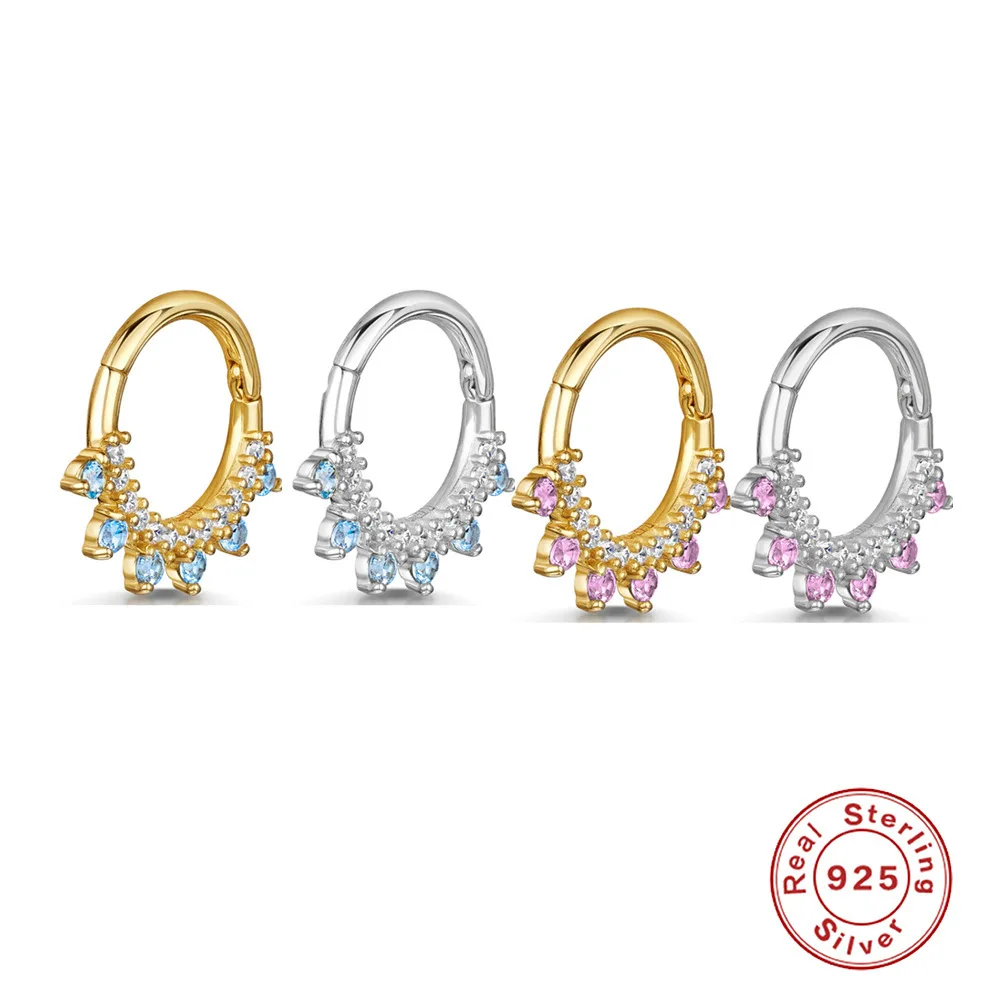 1PC 925 Sterling Silver Nose R – обзор и цена Septum Clicker Ring