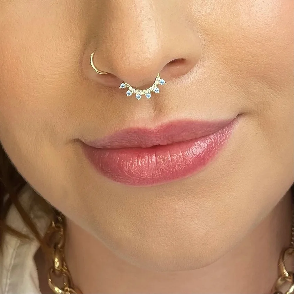 1PC 925 Sterling Silver Nose R – обзор и цена Septum Clicker Ring
