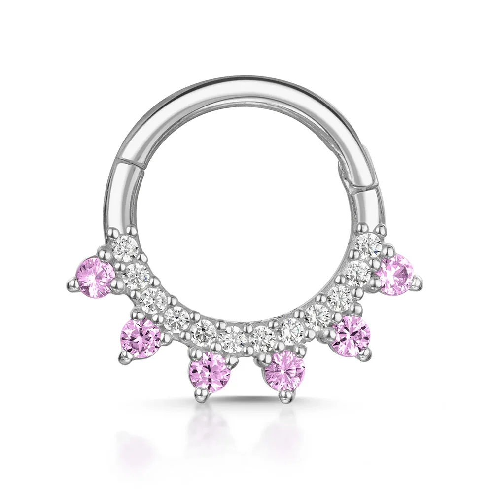 1PC 925 Sterling Silver Nose R – обзор и цена Septum Clicker Ring