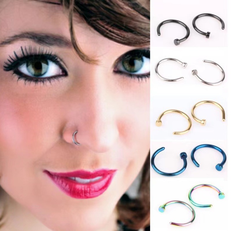 6pcs/lot Punk Jewelry Fake Nos – обзор и цена Body Jewelry Lot
