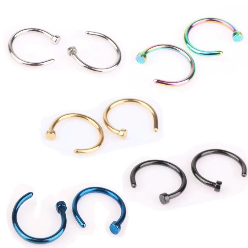 6pcs/lot Punk Jewelry Fake Nos – обзор и цена Body Jewelry Lot