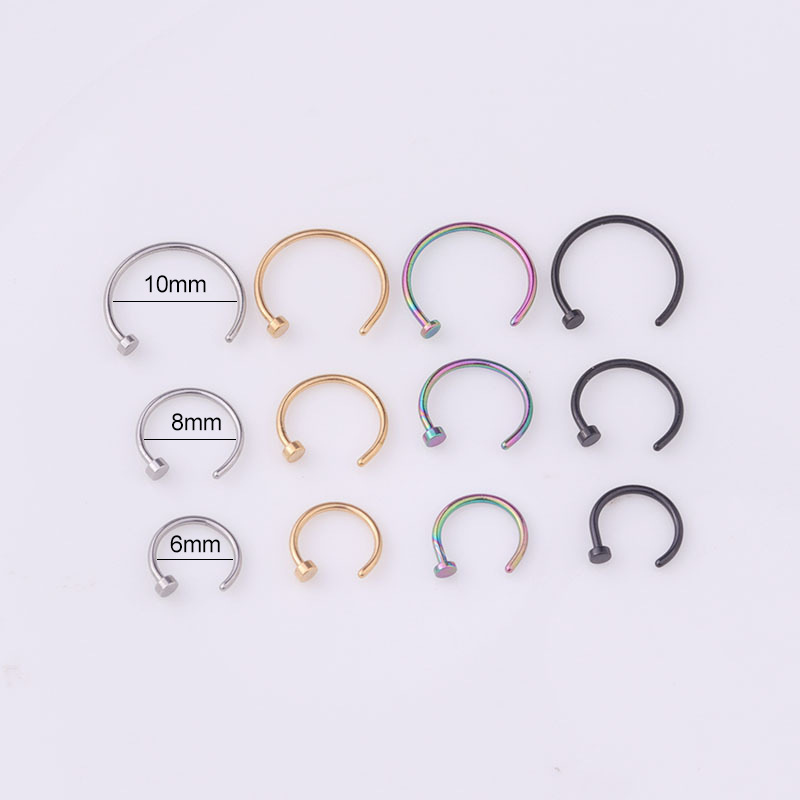 6pcs/lot Punk Jewelry Fake Nos – обзор и цена Body Jewelry Lot