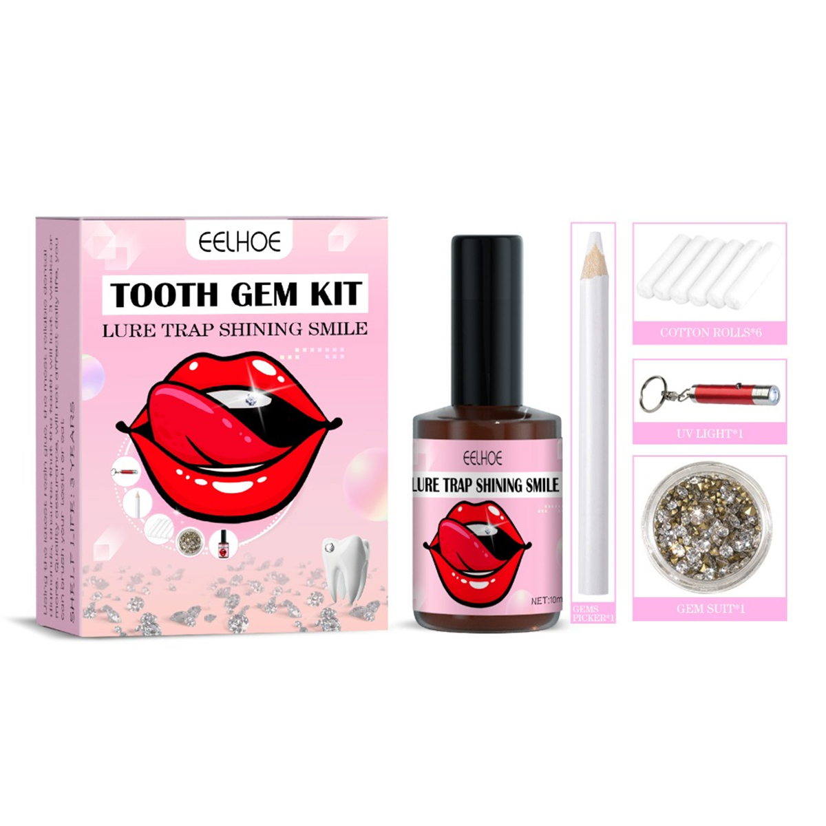 Teeth Gem Set, White Teeth Sol – обзор и цена Body Jewelry Kit