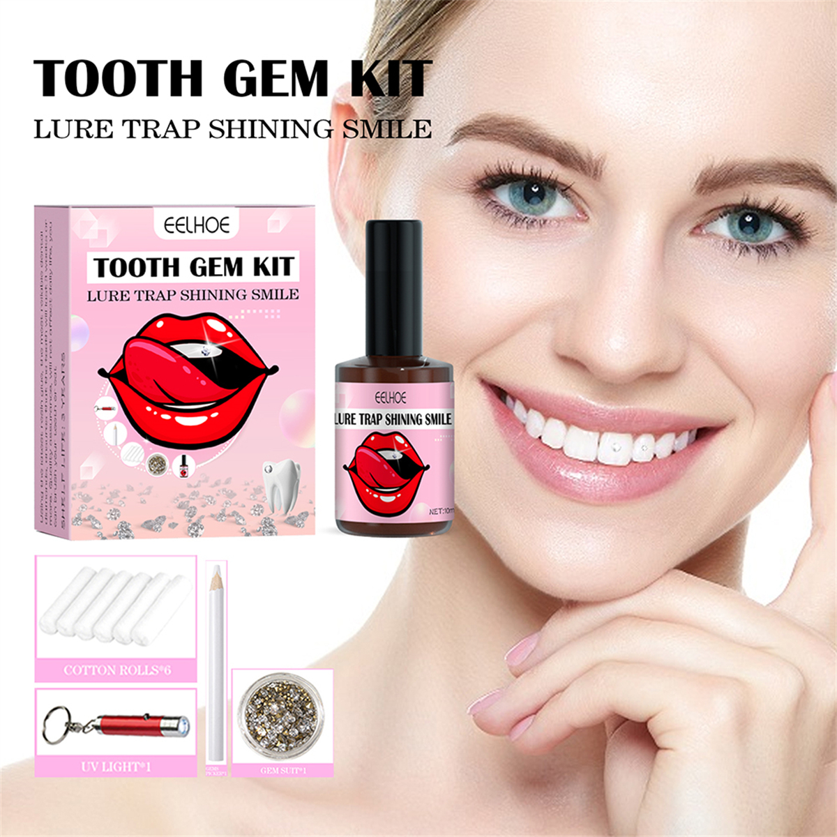Teeth Gem Set, White Teeth Sol – обзор и цена Body Jewelry Kit
