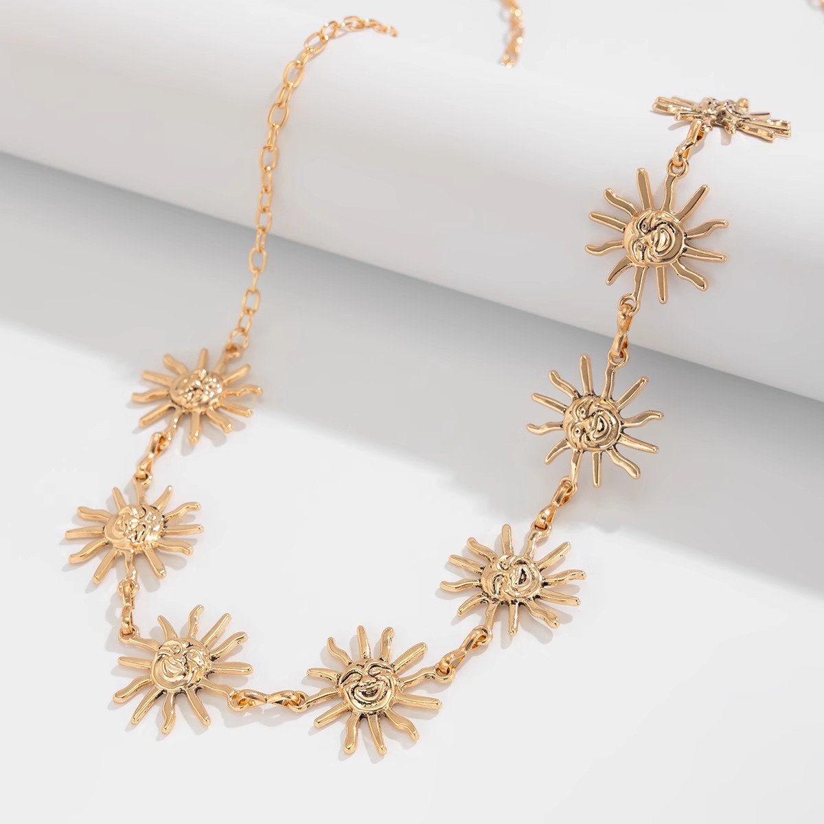 Fashion Vintage Sun Flower Smi – обзор и цена Body Jewelry Gold Plated