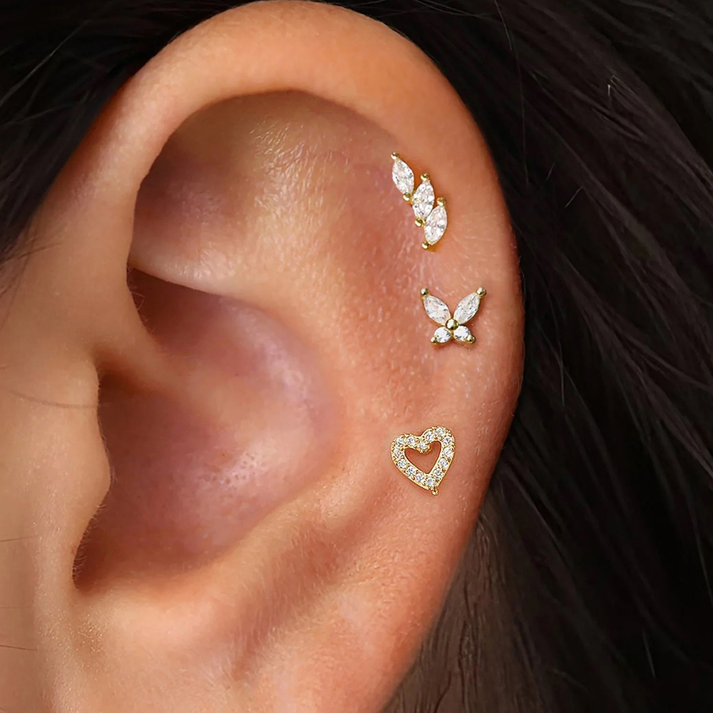 3PCS Gold Plated Heart Butterf – обзор и цена Body Jewelry Kit