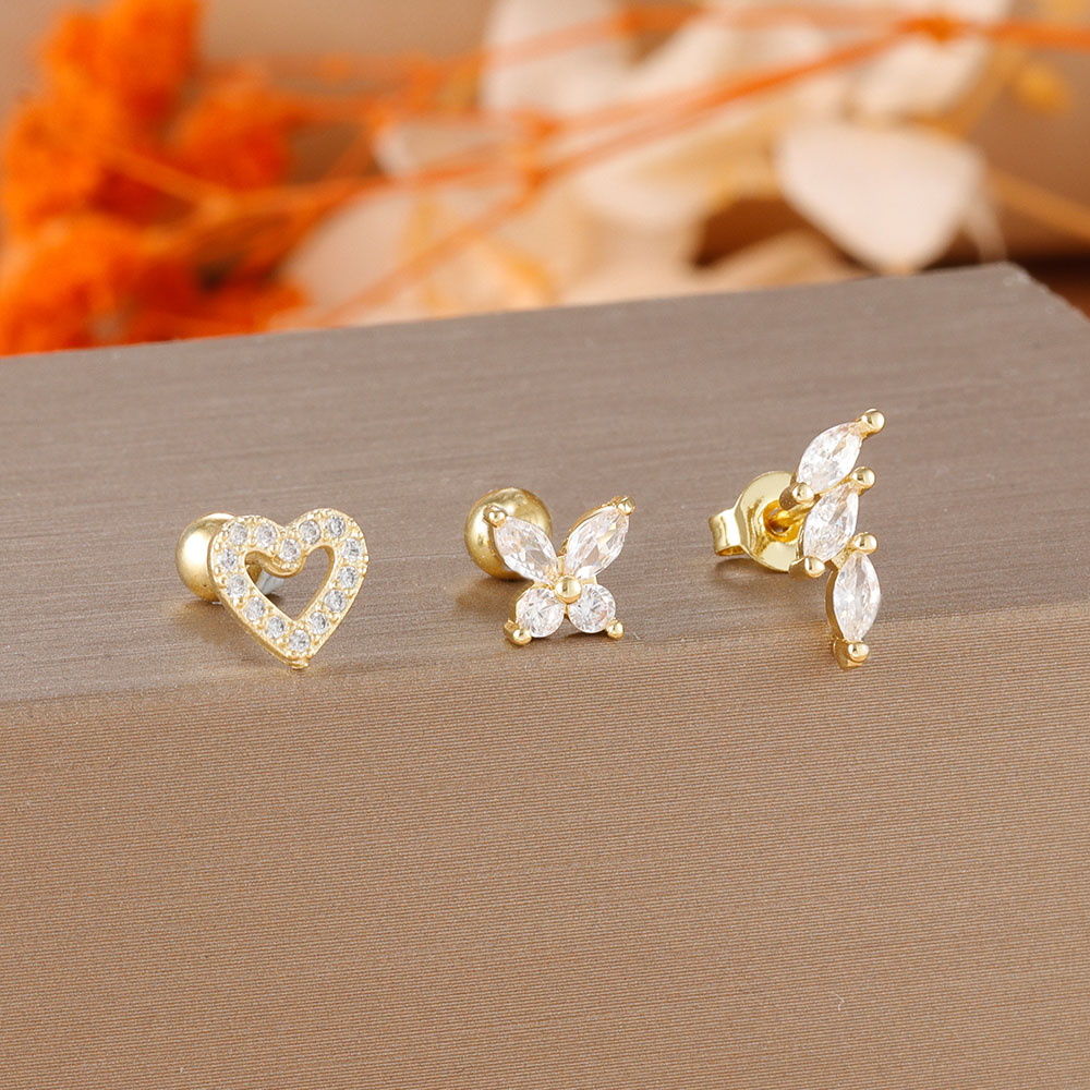 3PCS Gold Plated Heart Butterf – обзор и цена Body Jewelry Kit