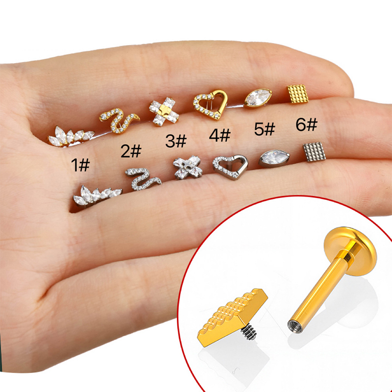 1PC G23 Titanium Piercing Labr – обзор и цена Body Jewelry Implant Grade