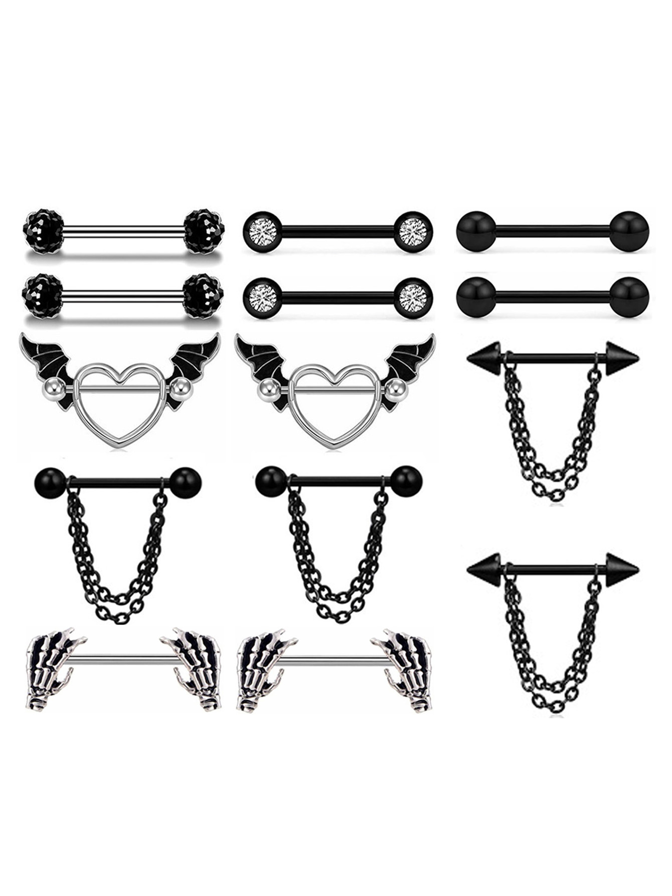 2pcs Stainless Steel 14G Black – обзор и цена Body Jewelry Changing Kit