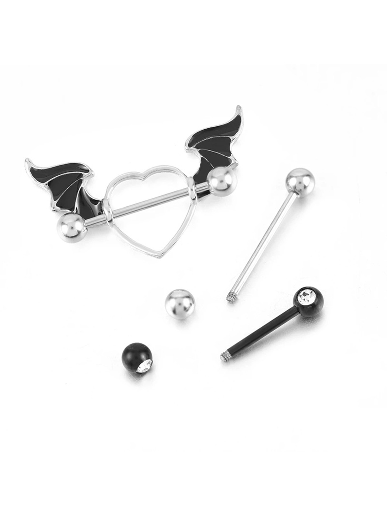2pcs Stainless Steel 14G Black – обзор и цена Body Jewelry Changing Kit