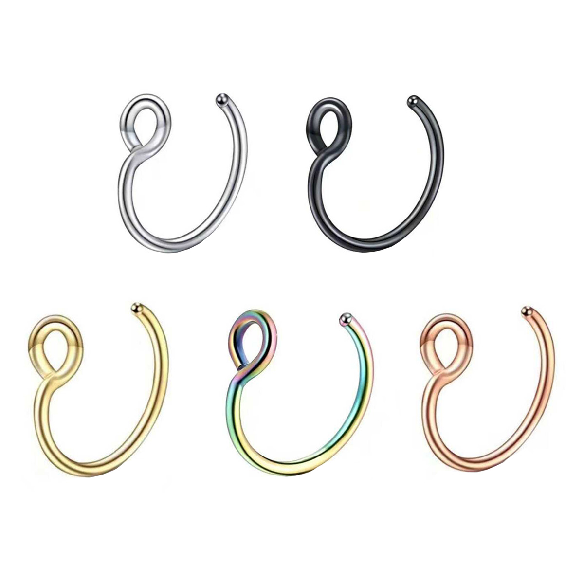 1Pcs Women Fake Piering Nose R – обзор и цена Yg Body Jewelry