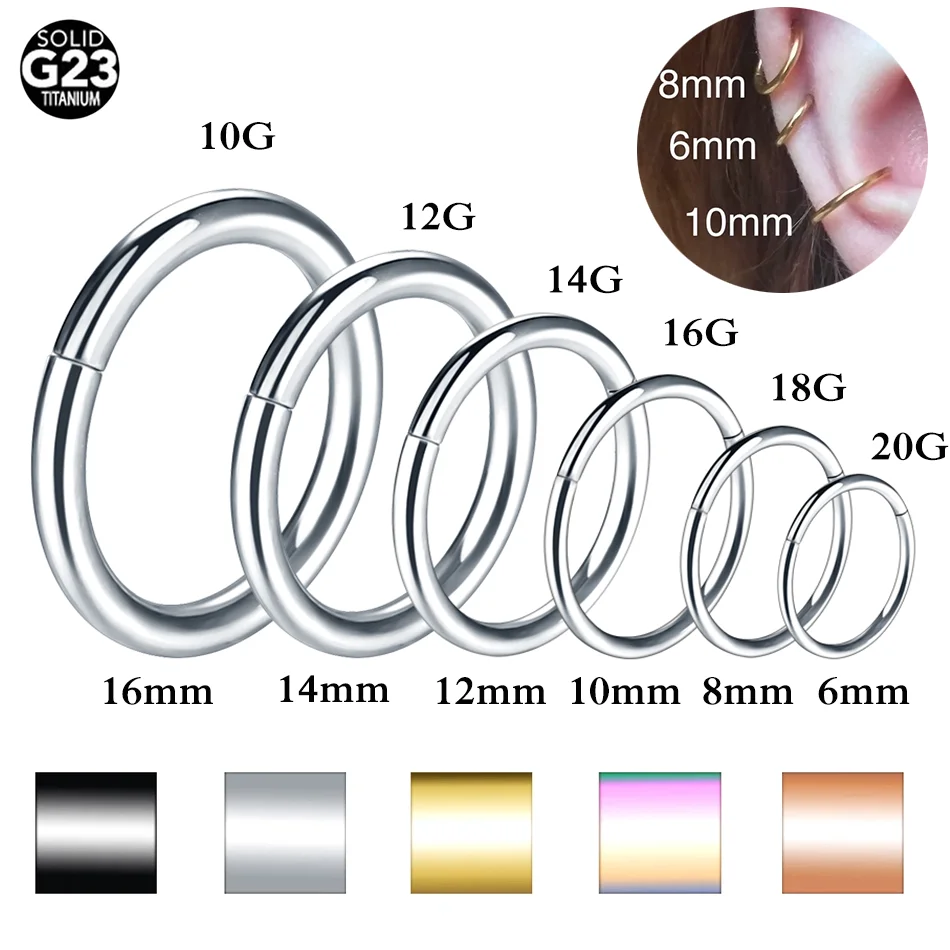 1pc Titanium Hinged Segment Ri – обзор и цена Septum Clicker Ring