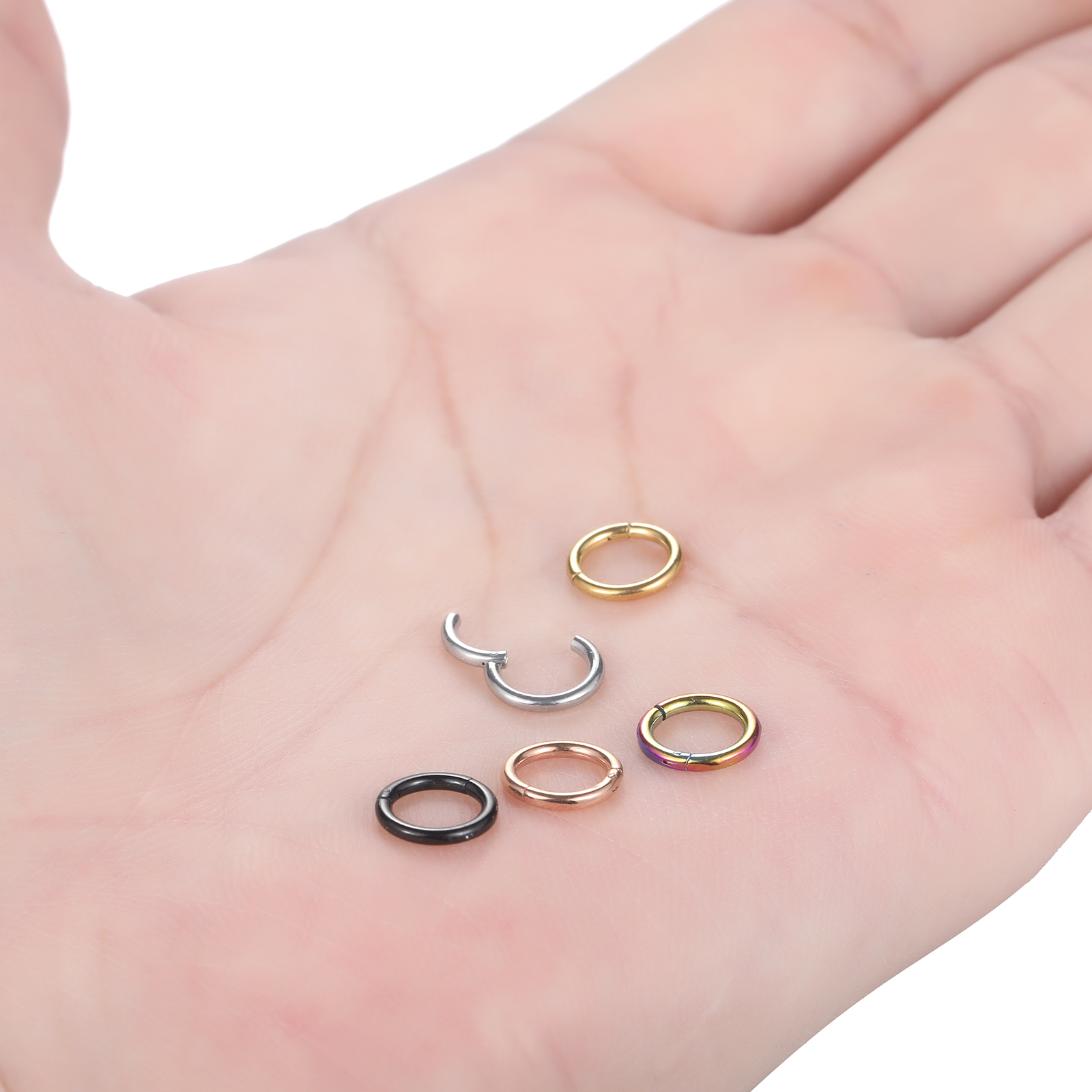 1pc Titanium Hinged Segment Ri – обзор и цена Septum Clicker Ring