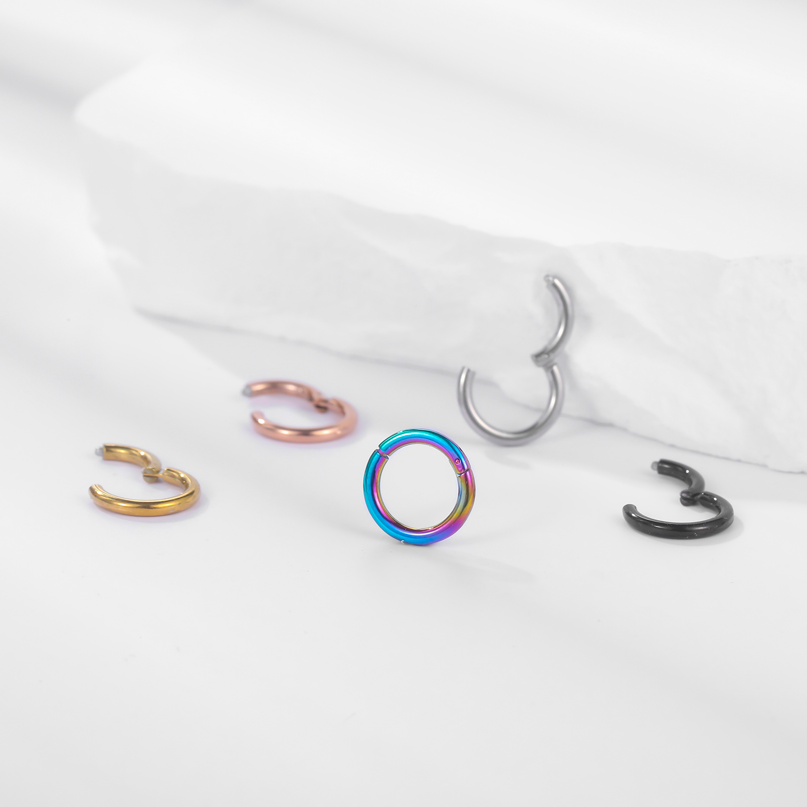 1pc Titanium Hinged Segment Ri – обзор и цена Septum Clicker Ring