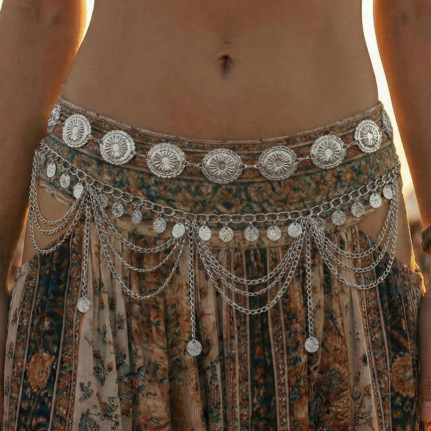 Vintage Tribal Coin Fringe Wai – обзор и цена Body Jewelry Gold Plated