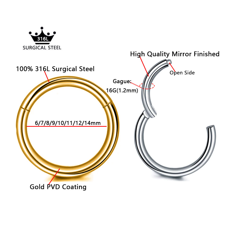 316L Surgical Steel Clicker Se – обзор и цена Septum Clicker Ring