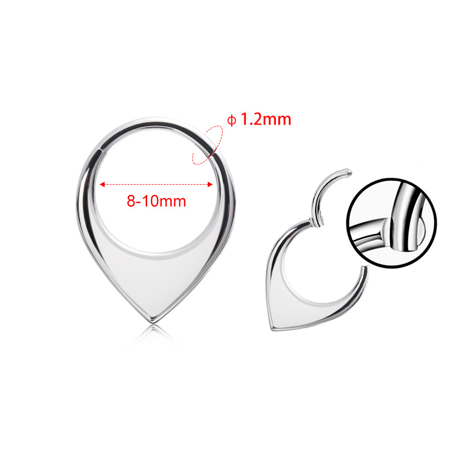 1pcs G23 Titanium ASTM F136 Wa – обзор и цена Septum Clicker Ring