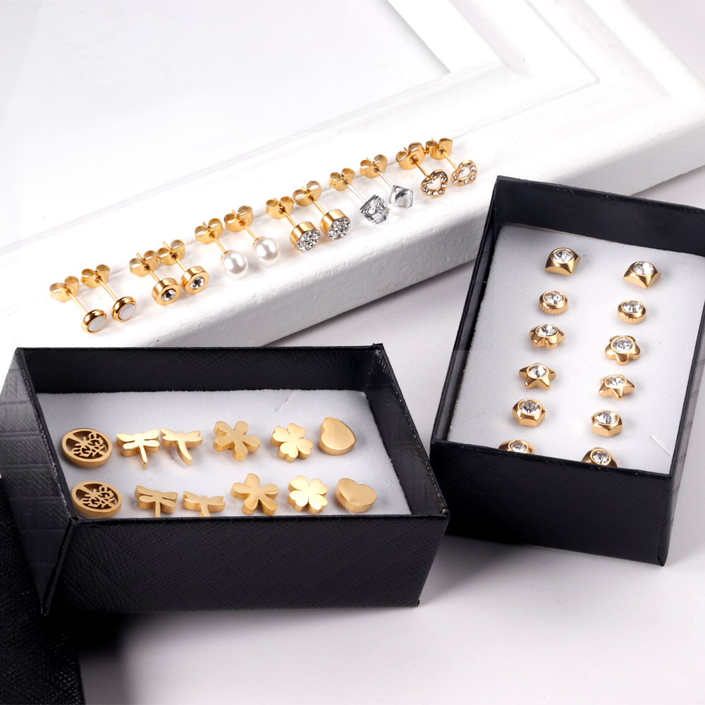 LUXUSTEEL 6Pairs/Box Stainless – обзор и цена Body Jewelry Lot