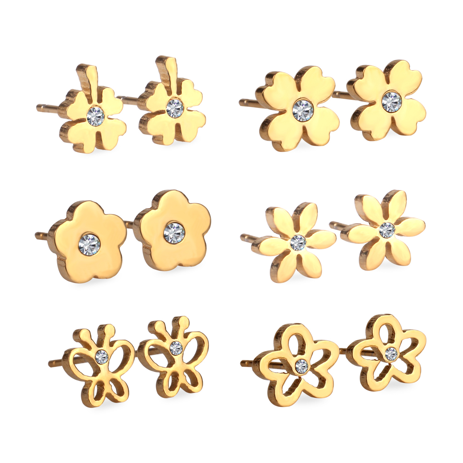 LUXUSTEEL 6Pairs/Box Stainless – обзор и цена Body Jewelry Lot