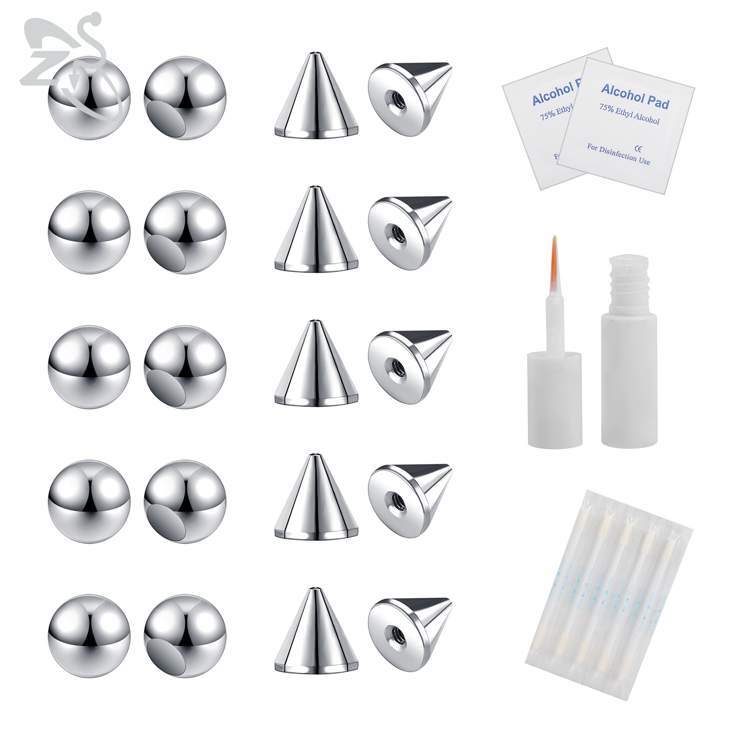 ZS 1 Set Fake Eyebrow Ring Men – обзор и цена Body Jewelry Kit