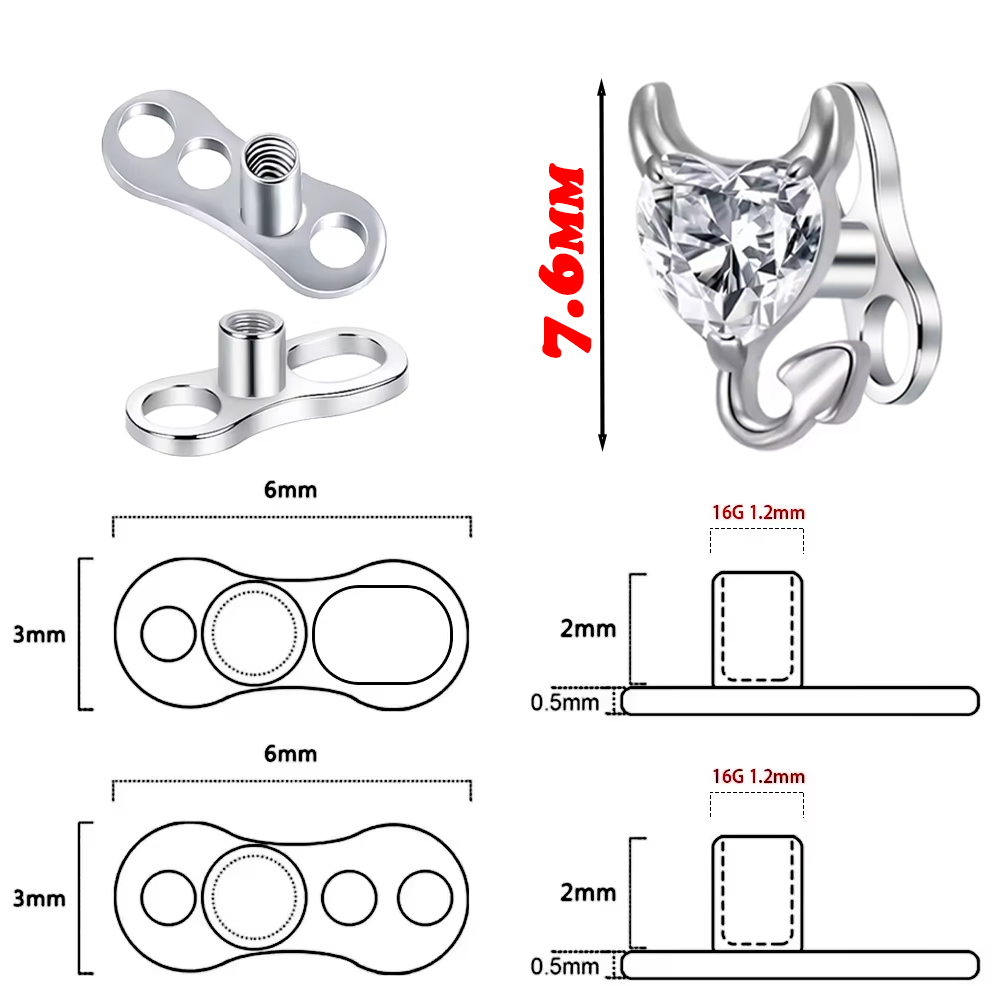 Medical-Grade F136 Titanium Al – обзор и цена Body Jewelry Implant Grade
