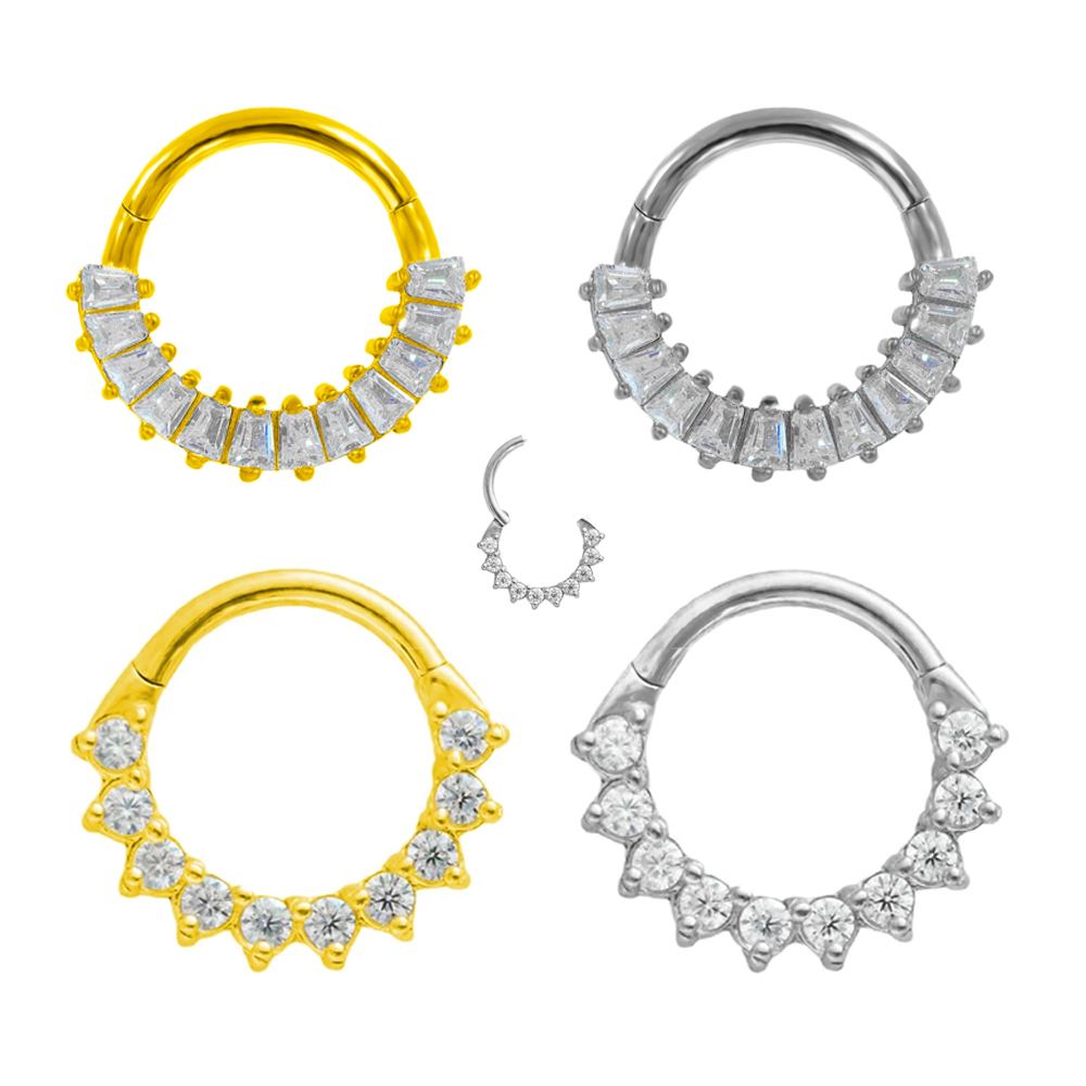 Trapezium CZ Septum 100%316L S – обзор и цена Septum Clicker Ring