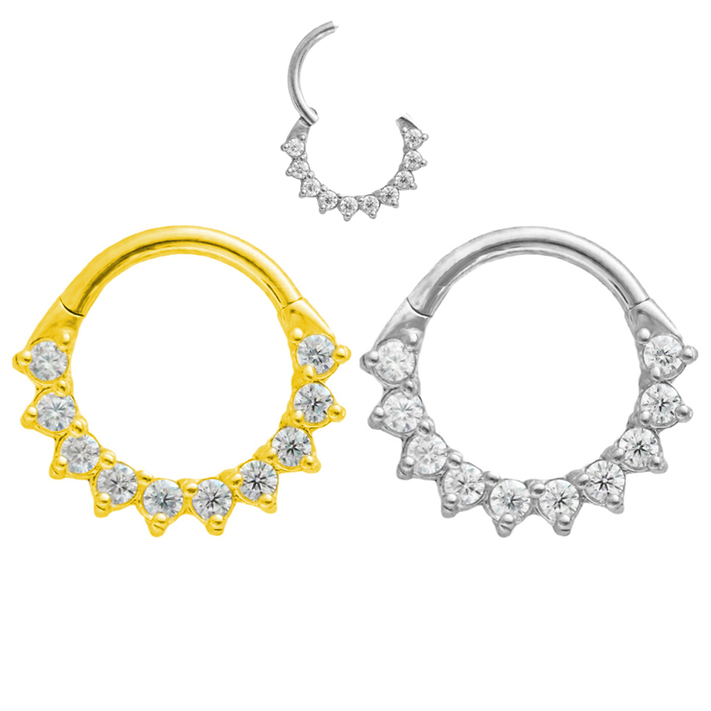 Trapezium CZ Septum 100%316L S – обзор и цена Septum Clicker Ring