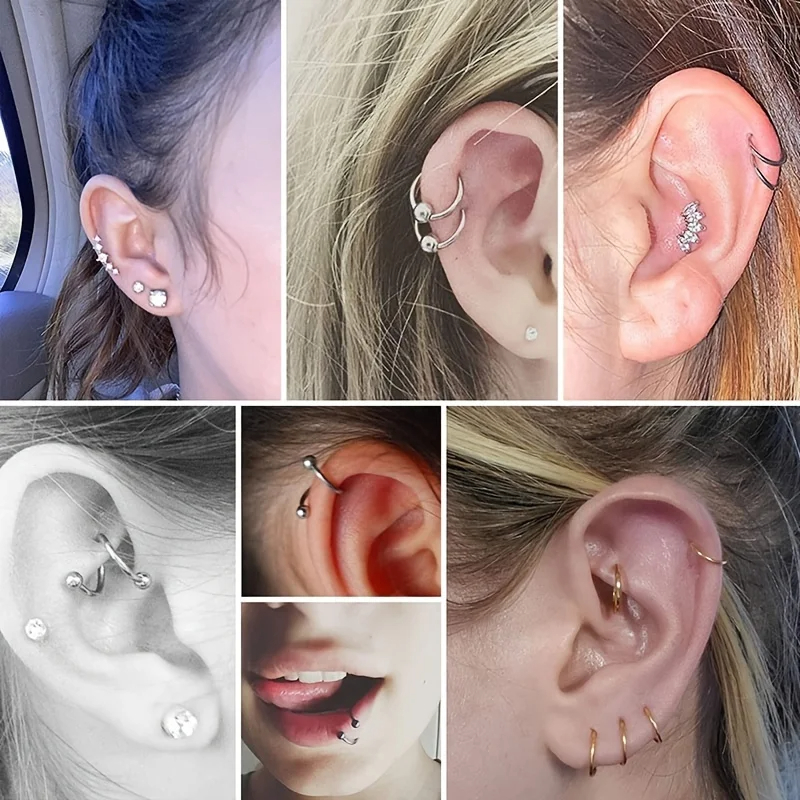 1/7Pairs Stainless Steel Unise – обзор и цена Body Jewelry Hypoallergenic