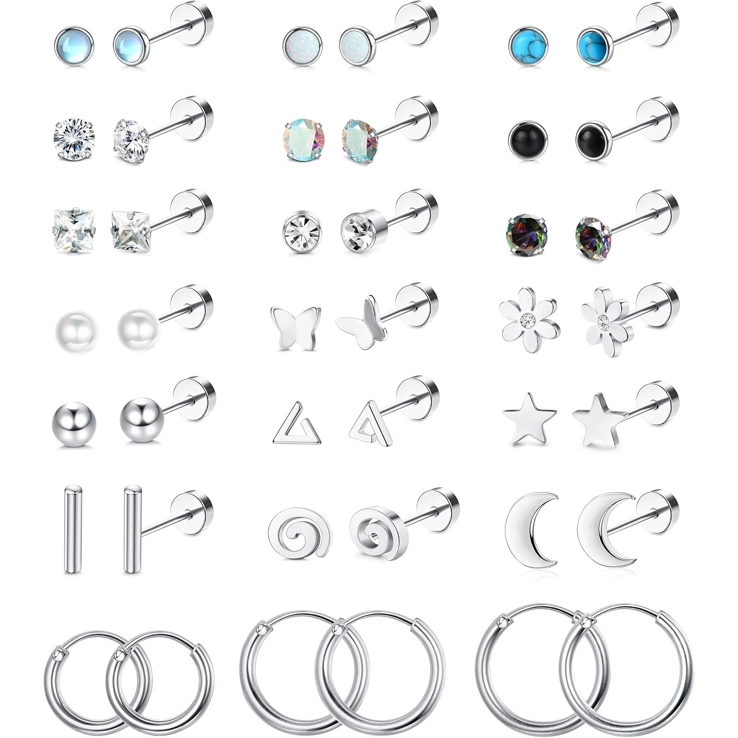 FASACCO 1 Pair Surgical Steel  – обзор и цена Body Jewelry Hypoallergenic