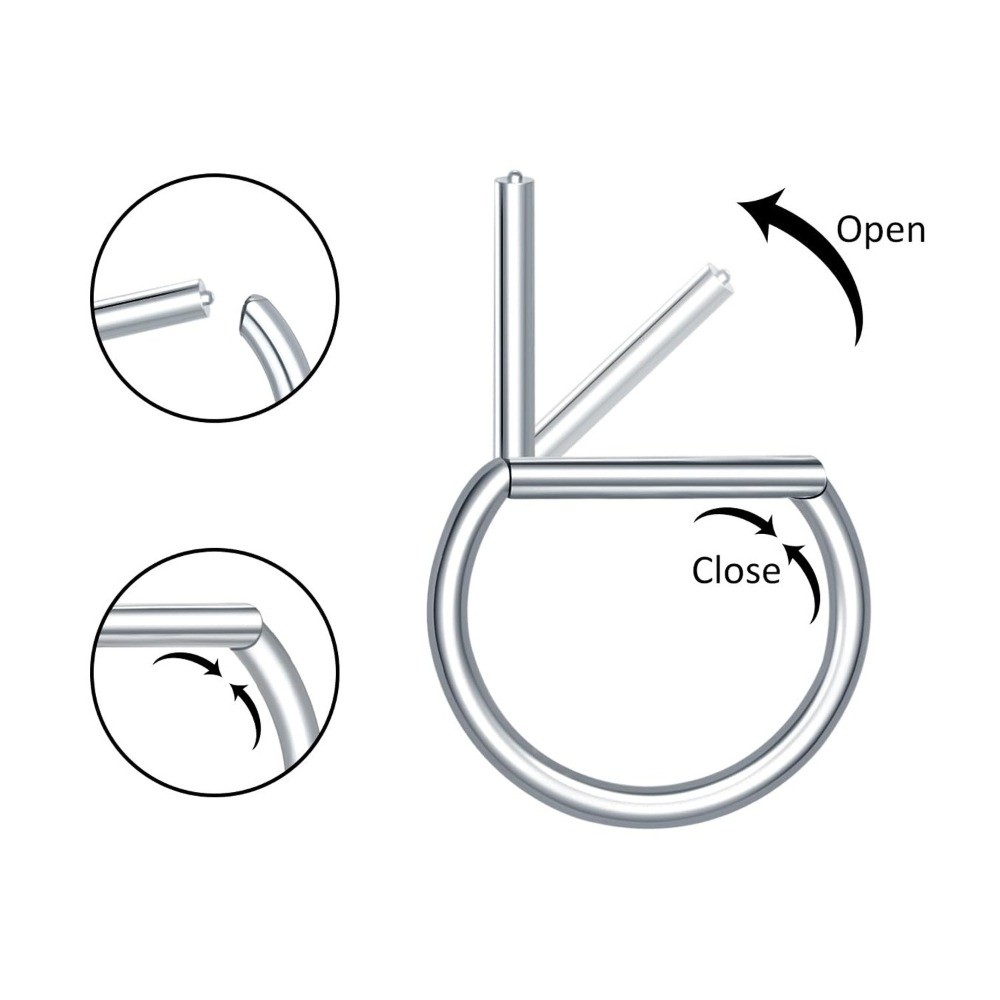 ASTM F136 Titanium Septum Ring – обзор и цена Septum Clicker Ring