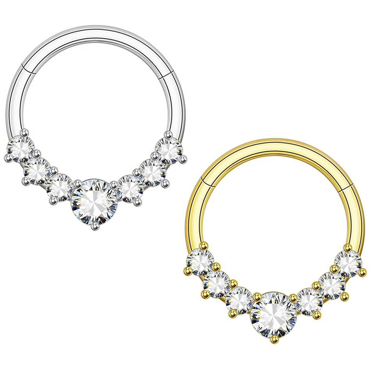 Zircon Hinged Segment Nose Rin – обзор и цена Septum Clicker Ring
